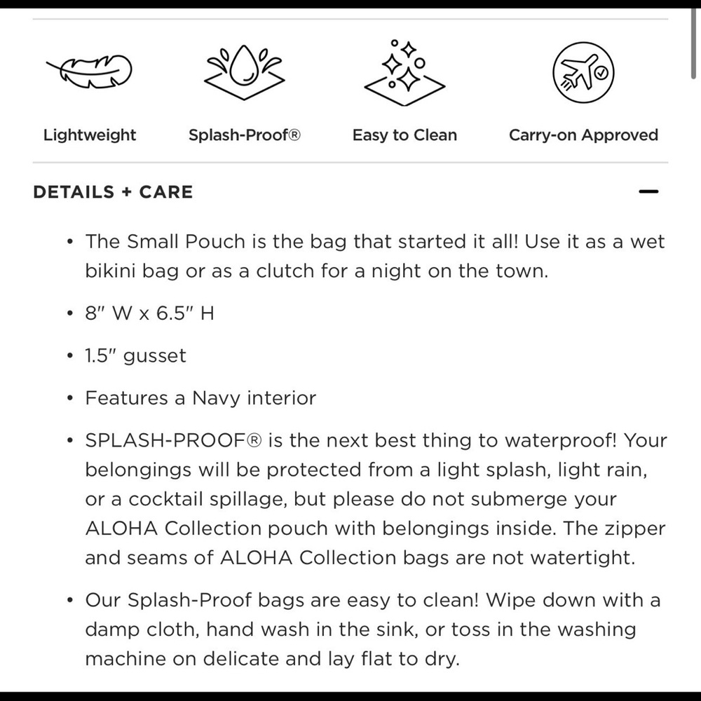 NWT Aloha Collection Small pouch - Picture 7 of 7